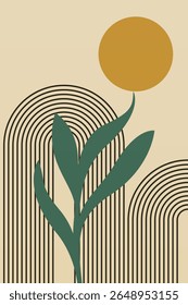 Neutral Mid Century Gallery Wall Art Decor. Aesthetic Abstract Boho Prints