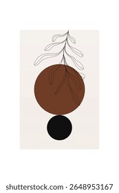 Neutral Mid Century Gallery Wall Art Decor. Aesthetic Abstract Boho Prints
