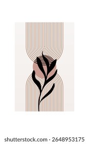 Neutral Mid Century Gallery Wall Art Decor. Aesthetic Abstract Boho Prints