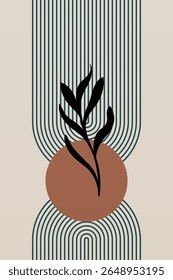 Neutral Mid Century Gallery Wall Art Decor. Aesthetic Abstract Boho Prints