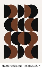 Neutral Mid Century Gallery Wall Art Decor. Aesthetic Abstract Boho Prints
