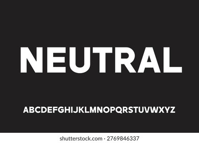 Neutral Minimalist Geometric Sans Serif Font. Bold Clean Professional Typeface. Versatile Alphabet for Corporate Identity, UI UX, and Modern Signage