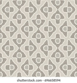 Neutral Mottled Floral Check Pattern
