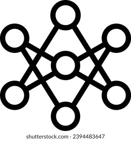 neutral network single vector line icon