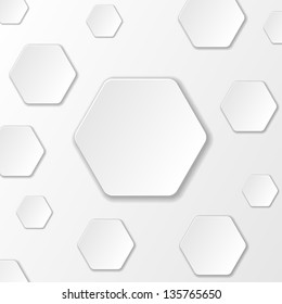 Neutral Paper Cut Background. Vector Illustration