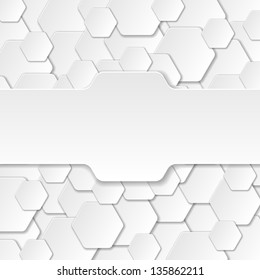 Neutral Paper Cut Background. Vector Illustration