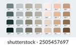 Neutral pastel color palette set in rgb hex. Soft color catalog. Multicolor palette for your design