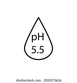 balance de ph vectorial de icono neutro ph 5.5 