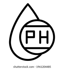 Neutral ph drop icon. Outline Neutral ph drop vector icon for web design isolated on white background