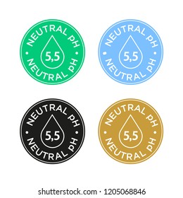 Neutral pH icon set.