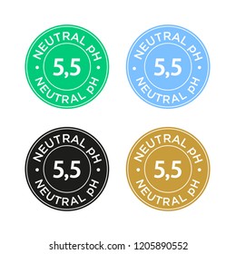 Neutral pH icon set.