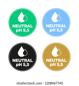 Neutral pH icon set.