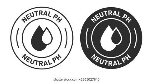 Neutral ph Icons set in black filled and outlined.