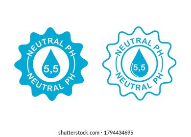 Neutrales PH Logo Design Vorlagenbild, Vektorph Schild mit Tropfen. geeignete Marke, Kennzeichnung