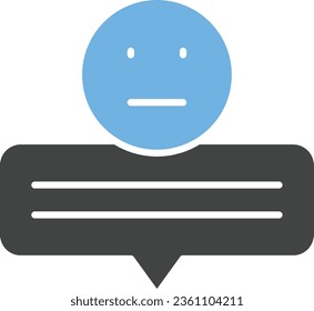 Neutral Review Icon image. Suitable for mobile application.