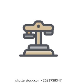 Neutral scale balances weights indoors