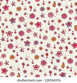 Neutral seamless texture with little flowers. Endless floral pattern, template for design and decoration textile, wrapping paper, backgrounds, package