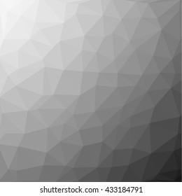 Neutral square monochrome low poly geometrical background, great as a wallpaper, design template, flyer, etc