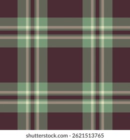 Neutral tartan plaid fabric, buffalo seamless pattern textile. Quiet vector background texture check in dark and pastel colors palette.
