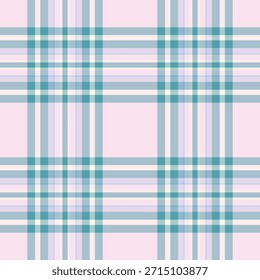 Neutral texture seamless background, design fabric tartan plaid. Styled check pattern vector textile in light and pastel colors palette.