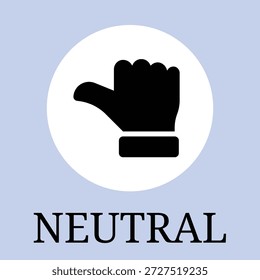 Ilustración vectorial de icono de signo de pulgar neutro, 