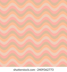 neutral waves. retro repetitive background. vector seamless pattern. fabric swatch. wrapping paper. continuous design template for home decor, linen