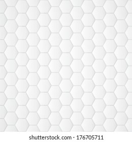 neutral white background of hexagons, seamless