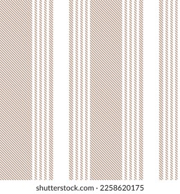 Neutral and white classic French linen stripe. Seamless vector linear design suitable for fashion, home decor and stationary