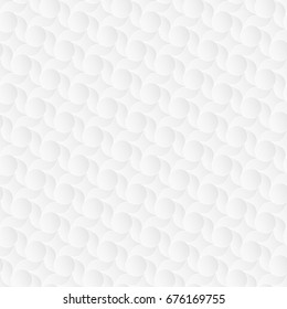 Neutral white geometric texture. Abstract oriental arabesque background with 3d effect.  Vector seamless repeating pattern.