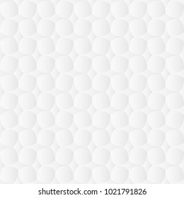 Neutral white texture. Abstract geometric background with 3d effect. Vector seamless repeating pattern.