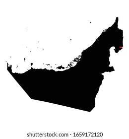 Neutral Zone highlighted on United Arab Emirates map Vector EPS 10