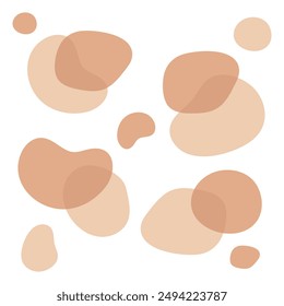 Neutral-colored abstract organic blob shape element. Flat vector illustration.