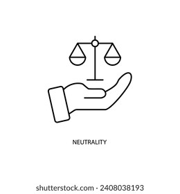 neutrality concept line icon. Simple element illustration. neutrality concept outline symbol design.