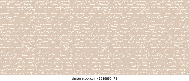 Patrón transparente abstracto de color neutro. Anuncio Horizontal de imitación lineal gráfica y escrita a mano de color beige. Fondo estético de colores neutros de moda. Estampado de textura de estilo boho marrón claro pastel