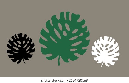 Hojas redondas de Ilustración vectorial "neutras" con agujeros ovalados