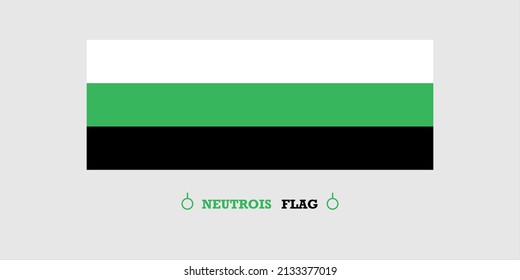 Neutrois lgbt vector flag on light gray background