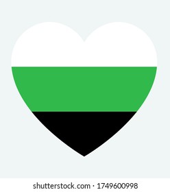Neutrois pride flag, in heart shape icon on white background, vector illustration