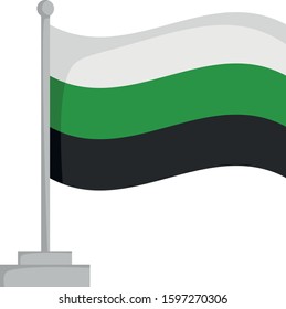 Neutrois pride flag isolated on white background Vector Illustration