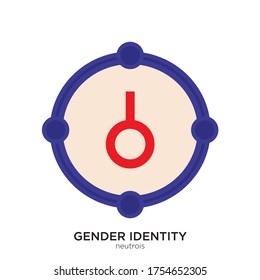 Diseño plano de ilustración vectorial de neutrois