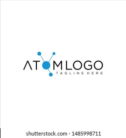 Material vectorial de diseño del icono del logotipo del neutrón Atom