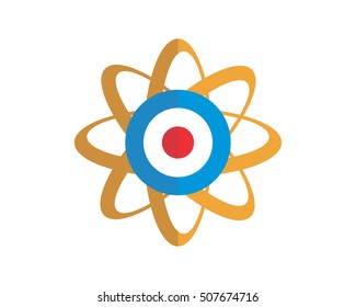 neutron atom molecular proton particle chemistry image vector icon