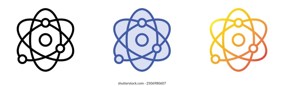 neutron icon. Linear, Blue Fill and Gradient Style Design Isolated On White Background