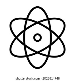 Neutron icon symbol illustration on white background.