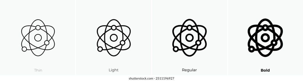 Neutronensymbol. Dünnes, helles Design im regulären und kühlen Stil, einzeln auf weißem Hintergrund