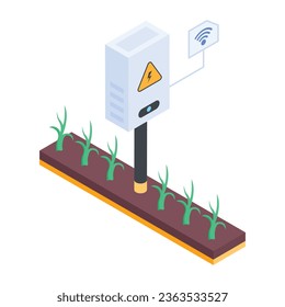 Neutron probe isometric icon is up for premium use 