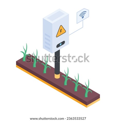 Neutron probe isometric icon is up for premium use 