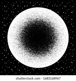 neutron star illustration on a starry background