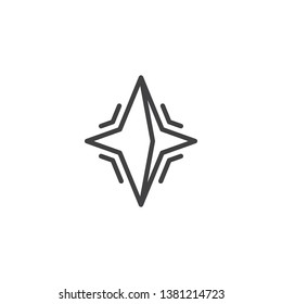 Neutron star line icon. linear style sign for mobile concept and web design. pulsar star outline vector icon. Symbol, logo illustration. Pixel perfect vector graphics