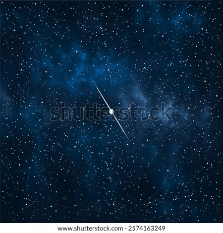 Neutron Star or Pulsar with Space background and shining stars. 