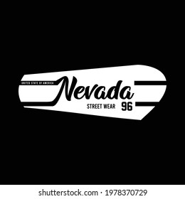 nevada abstract design, typography stylish graphic design, for tshirt print, vector illustration